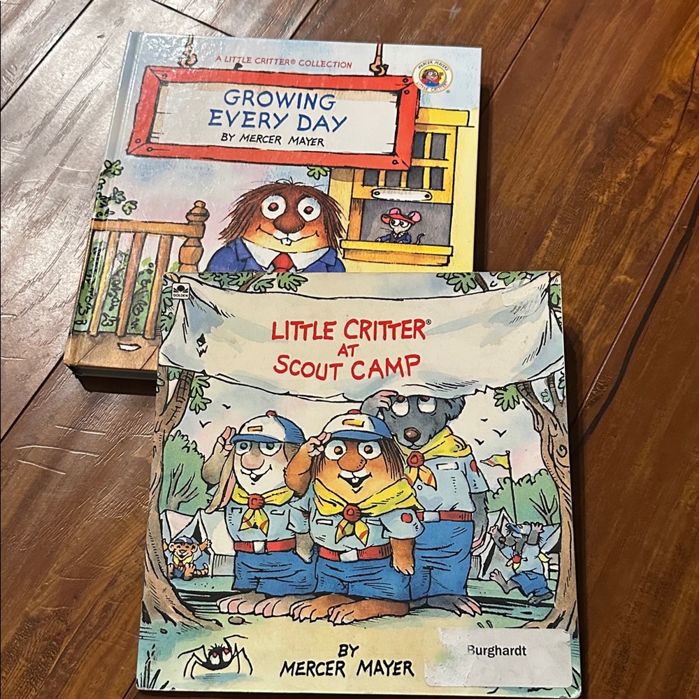 Mercer Mayer Growing Every Day A Little Critter Collection HC book + Scout Camp